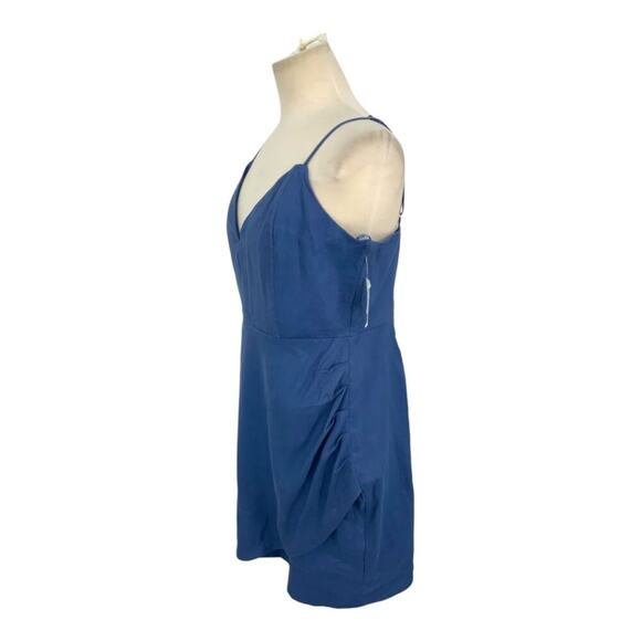 ASTR The Label Linen Blend Tulip Hem Dress Blue Size XL NWOT $89 MSRP - Picture 5 of 9